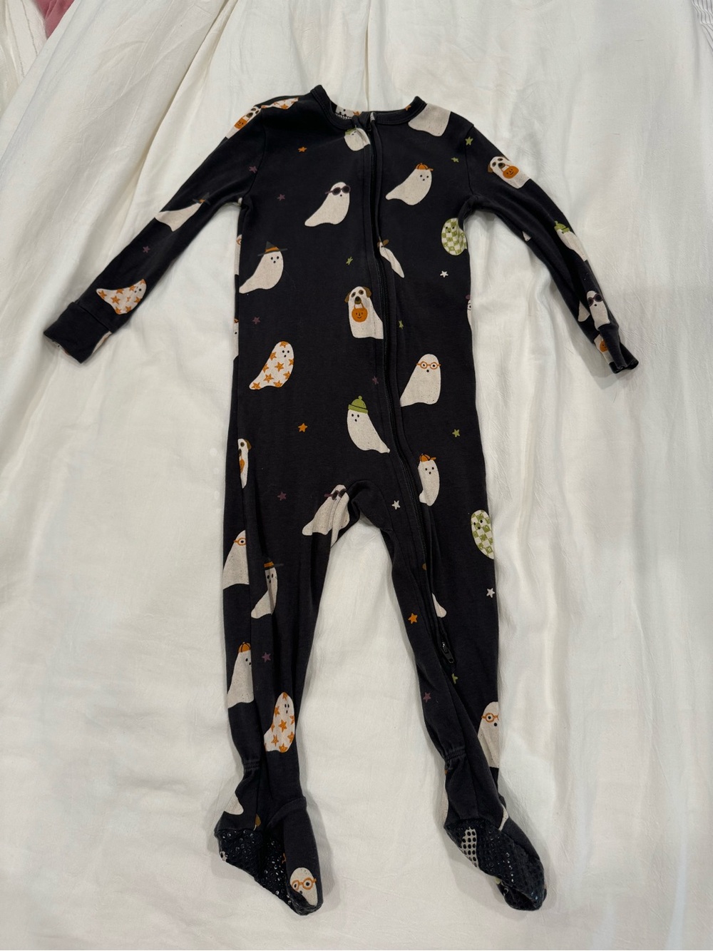 Little Co Halloween Ghost Zip Pajamas PJs